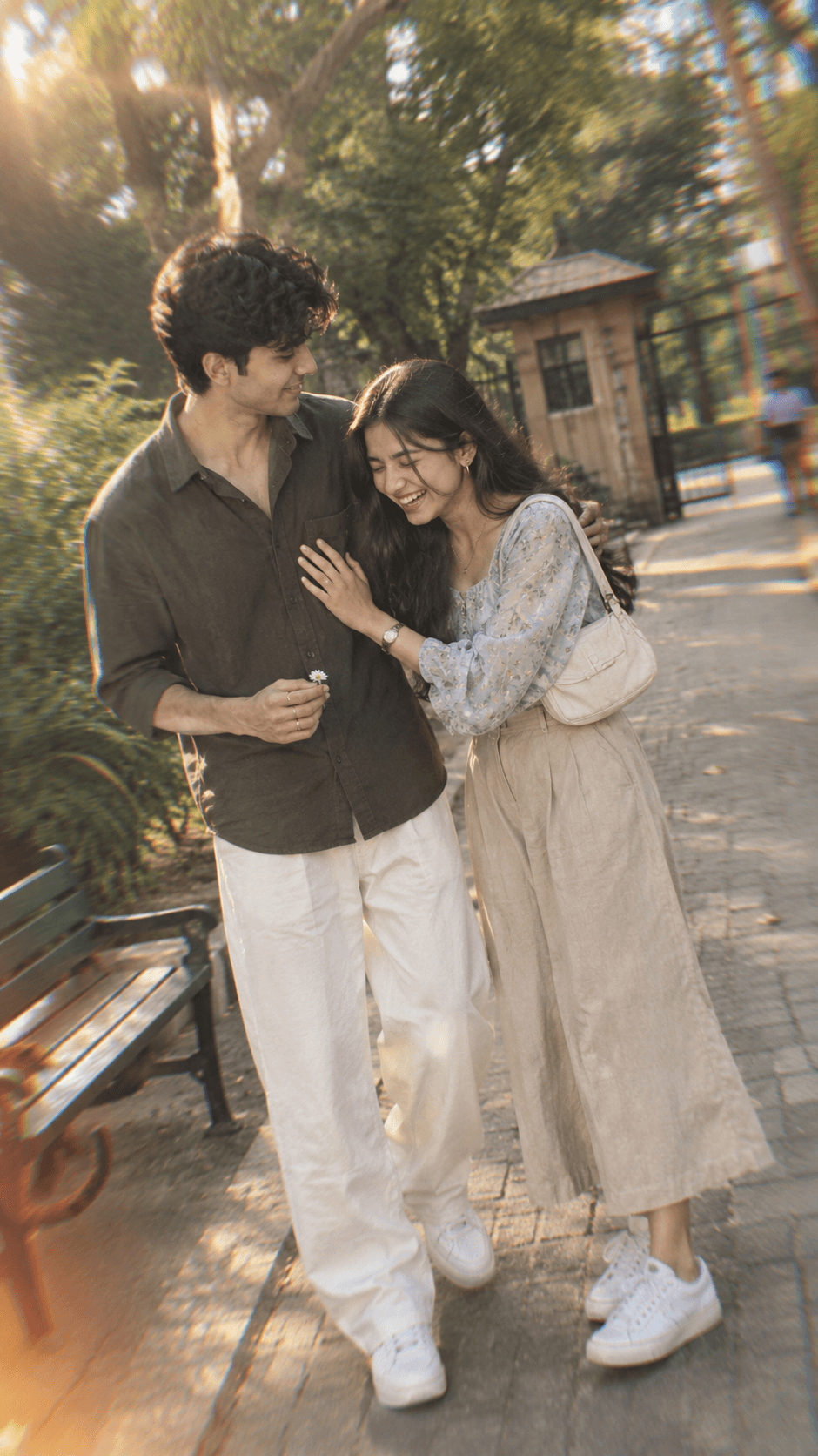 Couple on Paved Path